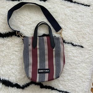 Striped Red and Black Women's Bag